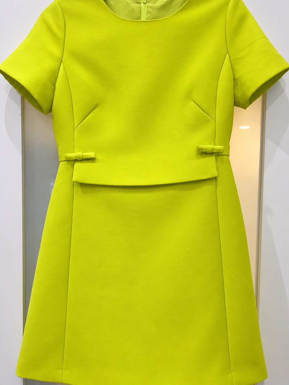 Women’s ' Neon Lime Short Sleeve A-Line Dress Size M